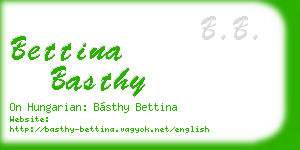 bettina basthy business card