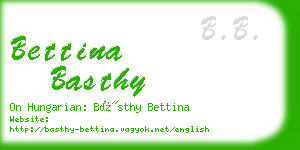 bettina basthy business card